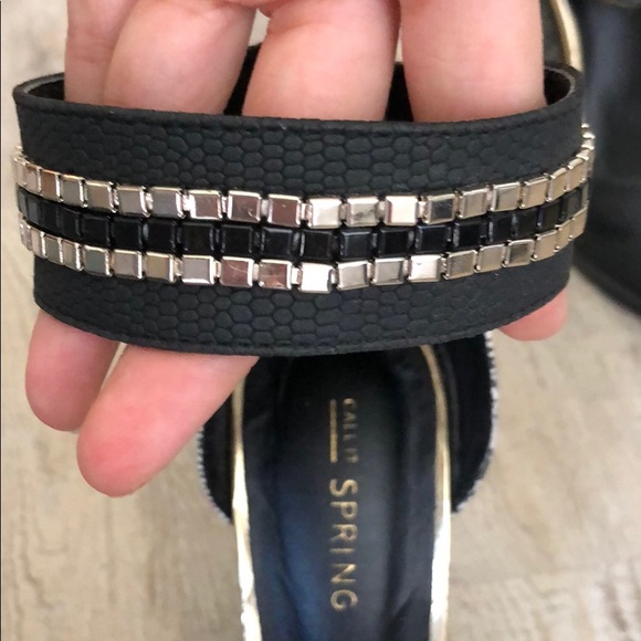 SPRING - Two-toned heels with gold details - Picture 6 of 6